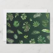 トロピカルジャングルワイルドサファリアニマルボーイベビーシャワー 招待状 (裏面)