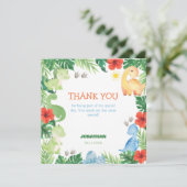 トロピカルジャングル恐竜の誕生日 サンキューカード (スタンド正面)