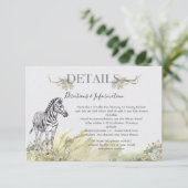 トロピカルジャングル結婚ゼブラの詳細情報カード 出欠カード (スタンド正面)