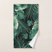 トロピカルジャングル葉の夢#6 バスタオルセット (ハンドタオル)