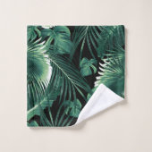 トロピカルジャングル葉の夢#6 バスタオルセット (ウォッシュタオル)