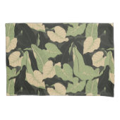 トロピカルジャングル葉の枕ケース 枕カバー (正面)