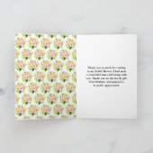 トロピカルジャングル フローラル ブライダルシャワー サンキューカード (内部)