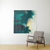 トロピカルジャングル:ヴィンテージ朝の風景。 タペストリー (インサイチュ(横))