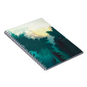 トロピカルジャングル：ヴィンテージ朝の風景。 ノートブック (右側)