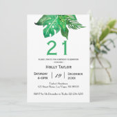 トロピカルジャングル 21歳の誕生日パーティー招待状 招待状 (スタンド正面)