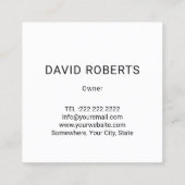 トロピカルジュースブレンド&スムージーバー スクエア名刺 (裏面)