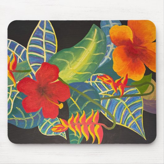 トロピカルジンジャーフラワーマウスパッド@3dudes1life マウスパッド (正面)