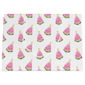 トロピカルスイカサマークリスマス抱き枕 ラージペーパーバッグ (正面)