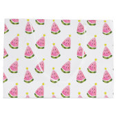 トロピカルスイカサマークリスマス抱き枕 ラージペーパーバッグ (裏面)