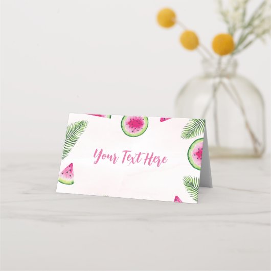 トロピカルスイカ誕生日座席表 プレイスカード (裏面)