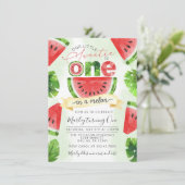 トロピカルスイカ1歳の誕生日パーティの招待状 招待状 (スタンド正面)