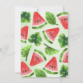 トロピカルスイカ1歳の誕生日パーティの招待状 招待状 (裏面)