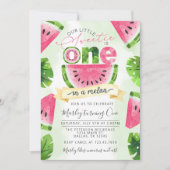 トロピカルスイカ1st誕生日パーティの招待状 招待状 (正面)