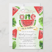 トロピカルスイカ1st誕生日パーティの招待状 招待状 (正面)