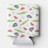 トロピカルスイカ&クロコダイルパターン 缶クーラー (裏面)