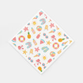 トロピカルスイミングプールパーティー スタンダードランチョンナプキン (角)