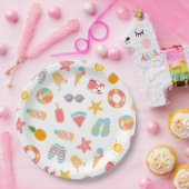 トロピカルスイミングプールパーティー ペーパープレート (パーティー)