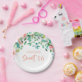 トロピカルスイート16アロハルアウ（ハワイ式宴会）誕生日 ペーパープレート (パーティー)