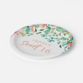 トロピカルスイート16アロハルアウ（ハワイ式宴会）誕生日 ペーパープレート (アングル)