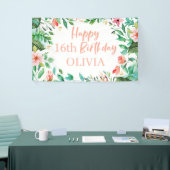 トロピカルスイート16アロハルアウ(ハワイ式宴会)誕生日 横断幕 (トレードショー)