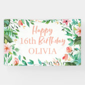 トロピカルスイート16アロハルアウ(ハワイ式宴会)誕生日 横断幕 (横)