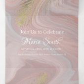 トロピカルスイート16液大理石 | アゲート赤面ピンク 三つ折り招待状 (内部中)