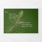 トロピカルスイート16液大理石 | ホイルパームツリー 三つ折り招待状 (カバー)