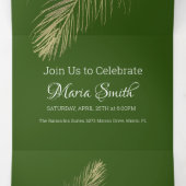 トロピカルスイート16液大理石 | ホイルパームツリー 三つ折り招待状 (内部中)