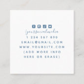 トロピカルスクエアフレームスキンケア美学美しい スクエア名刺 (裏面)