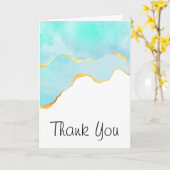 トロピカルスタイリッシュグリーン(金ゴールドあり縁ど) カード (黄色い花)