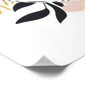 トロピカルスタイリッシュブライダルシャワーウェルカムサイン ポスター (角)