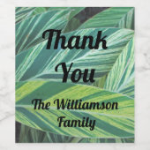 トロピカルストライプのの葉評価に感謝 ワインラベル (シングルラベル)