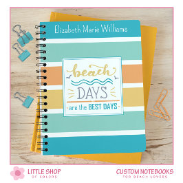 トロピカルストライプ ビーチデイズ モノグラム ノートブック