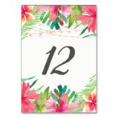 トロピカルストリングライトフローラテーブル番号カード テーブルナンバー (裏面)