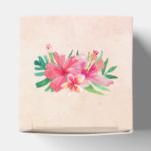 トロピカルストリングライトフローラ水色結婚の フェイバーボックス (上部)