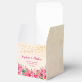 トロピカルストリングライトフローラ水色結婚の フェイバーボックス (オープン)