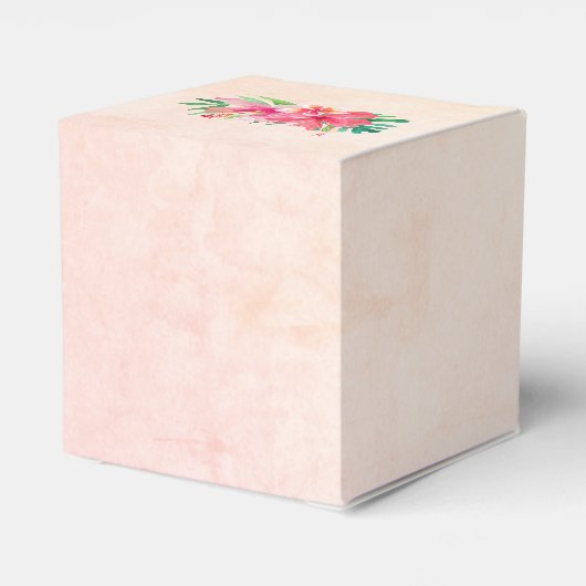 トロピカルストリングライトフローラ水色結婚の フェイバーボックス (裏面サイド)