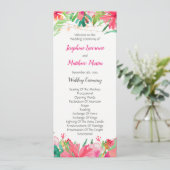 トロピカルストリングライトフローラ結婚式 プログラム (スタンド正面)