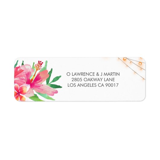 トロピカルストリングライトフローラ ラベル (正面)