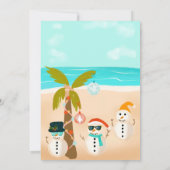 トロピカルスノーマン フローター パーム クリスマス・イン・ジュライ 招待状 (裏面)