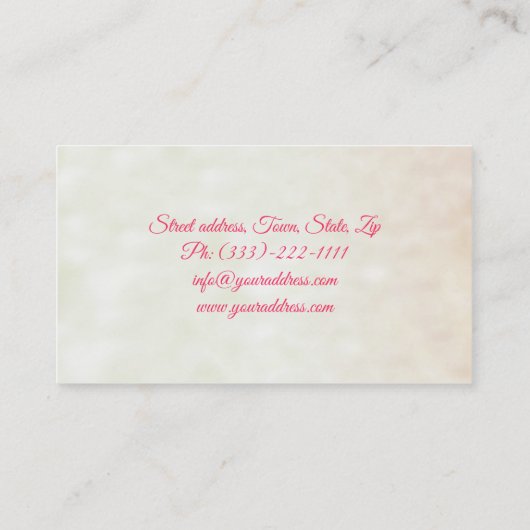 トロピカルスパリゾートクリーミービジネスカード 名刺 (裏面)