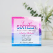 トロピカルスパークルピンクブルースイート16 招待状 (スタンド正面)