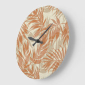 トロピカルスパ座標-アレカパームスハワイアン ラージ壁時計 (傾斜)