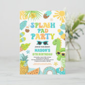 トロピカルスプラッシュパッド夏の誕生日パーティー 招待状 (スタンド正面)