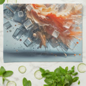 トロピカルスプラッシュ キッチンタオル (折り畳み)