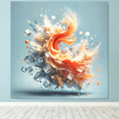 トロピカルスプラッシュ キャンバスプリント (インサイチュ (ウッドフロア))