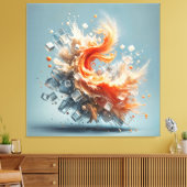 トロピカルスプラッシュ キャンバスプリント (インサイチュ (リビング))