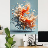 トロピカルスプラッシュ ポスター (ホームオフィス)