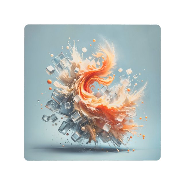 トロピカルスプラッシュ メタルプリント (正面)